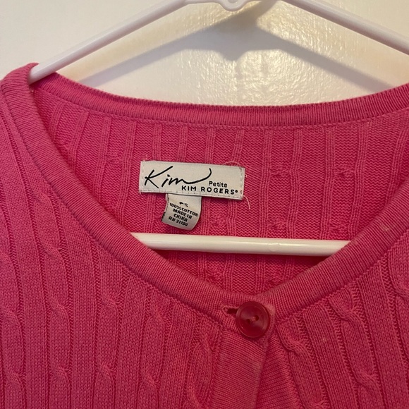 Pink button down Sweater - Picture 2 of 2